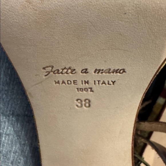 Henry Cuir| Brown and Red Striped Women's Sandals - Picture 5 of 9